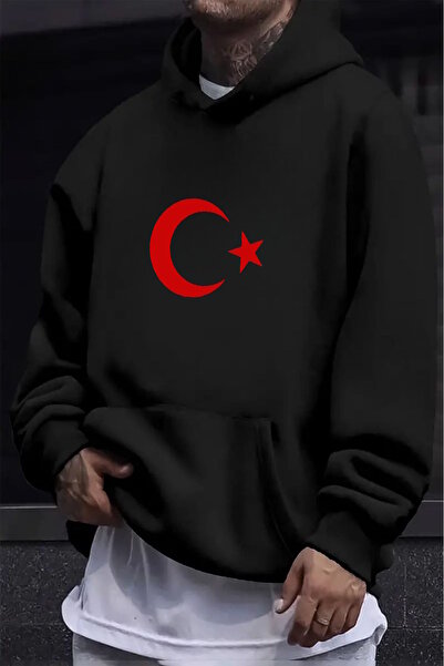 WOODROFFE Ανδρικό Star Hoodie - Φούτερ με κουκούλα, τσέπη καγκουρό, υπερμεγέθ...