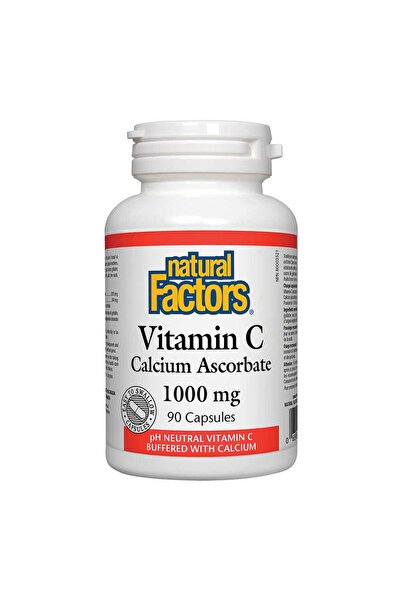 Natural Factors Vitamin C Calcium Ascorbate, 1000 mg, 90 Capsules