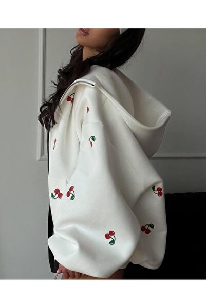 Machetta Кардиган на блискавці з вишневим принтом в стилі унісекс