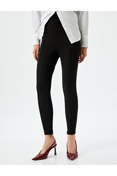 Koton Dámské černé punčochové kalhoty 5Wak80163Ek