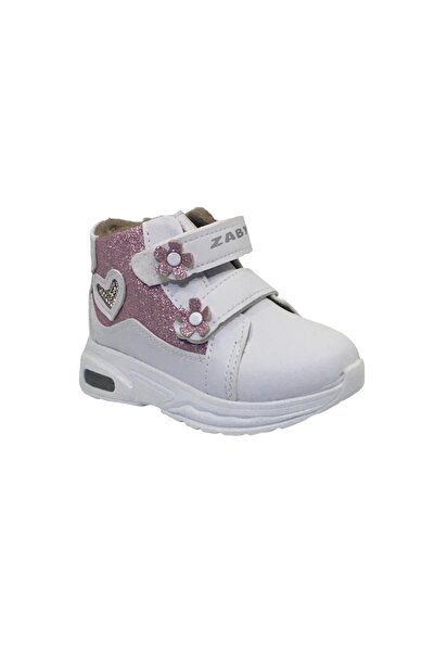 Taşpınar Ayakkabı Simli Zaby Kız Rahat Çocuk Kışlık Kısa Bot Cırtlı Işıklı Spor Ayakkabı 22-25