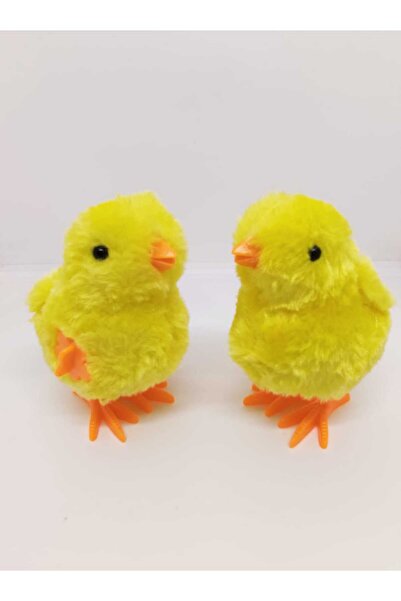 admay Sevimli Kurmalı Zıp Zıp Zıplayan Yürüyen Tüylü Civciv  ( 1 Adet ) 8 CM