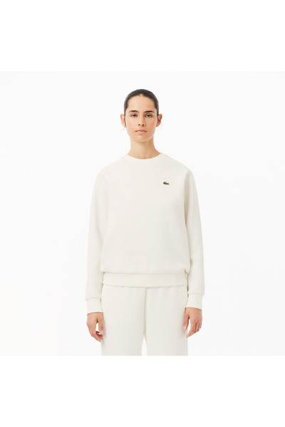 Lacoste Kadın Regular Fit Bisiklet Yaka Beyaz Sweatshirt