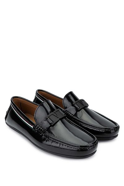 Valentino Men's Genuine Leather Black Loafer Shoes