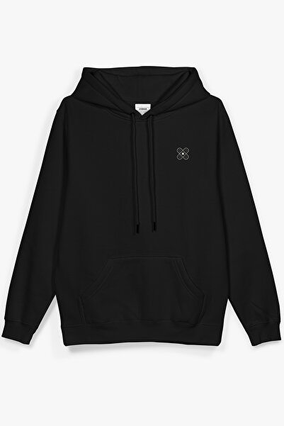 Overoz Broken Heart Broken Heart Πίσω Φούτερ με κουκούλα με κουκούλα, μαύρη κουκούλα H1224