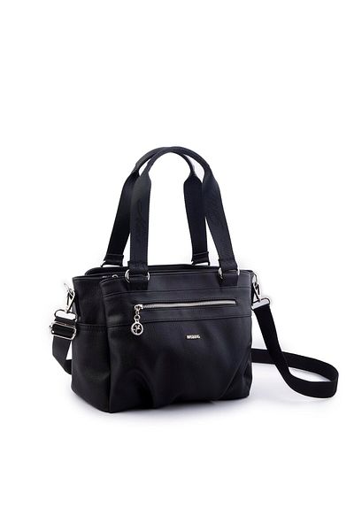 Nas Bag Geantă de damă pentru mână și crossbody Geantă cu mai multe compartimente Black King (Latime: 37 cm; Lungime: 24 cm)