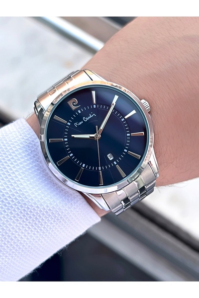 Pierre Cardin Damat Saati Lacivert Katran Çelik Kordon Erkek Kol Saati 30 Mt Su Gecirmez