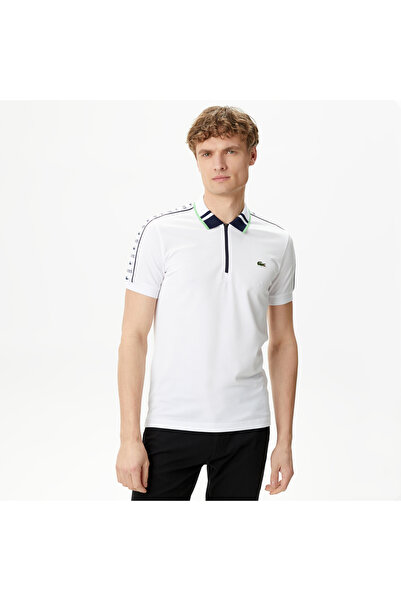 Lacoste Erkek Regular Fit Fermuarlı Yaka Beyaz Polo