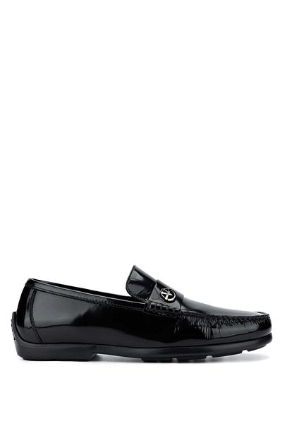 Valentino Men's Genuine Leather Black Loafer Shoes