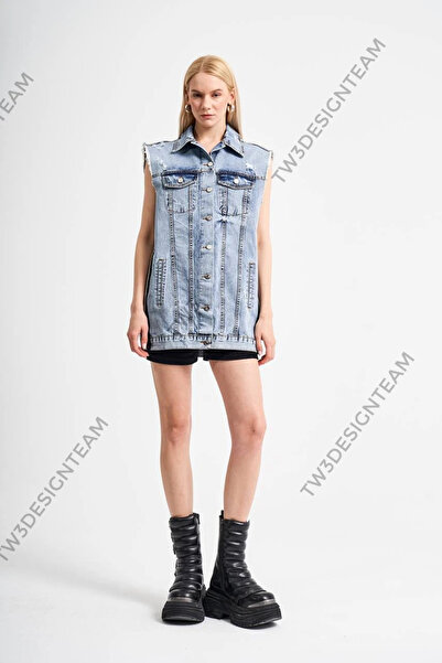 tw3 Синій джинсовий жилет