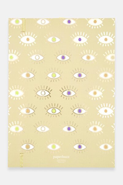 Paperbuzz Allover Print Pad Folio Clipboard With Ruled Notepad, Gold