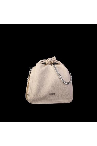 Nas Bag Geantă de umăr și crossbody cu lanț pentru femei, cu șnur, cremă