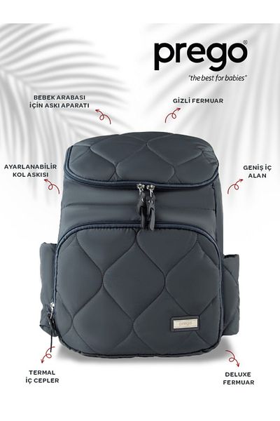 Prego Gray Montana Baby Care Bag - 3084 Model