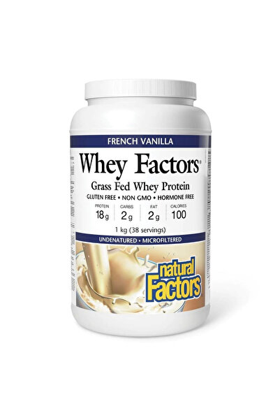 Natural Factors واي فاكتورز بروتين، فانيليا، 1 كجم