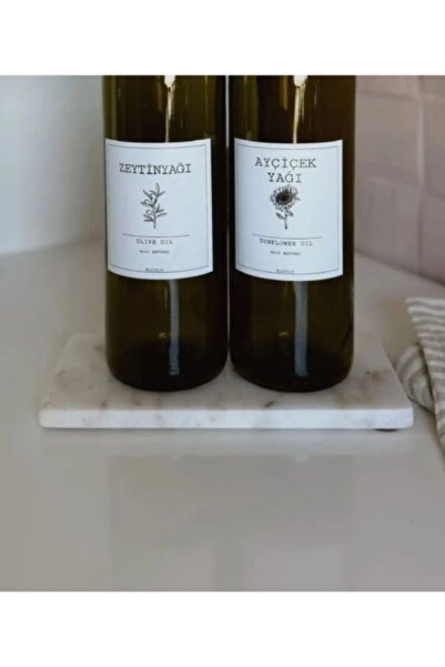 Sillage Home Multi-Purpose Marble Coaster 20X10Cm, Oil Pot Coaster, Organizer Marble Organizer