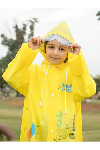dreamtify Yellow Unisex Kids Raincoat