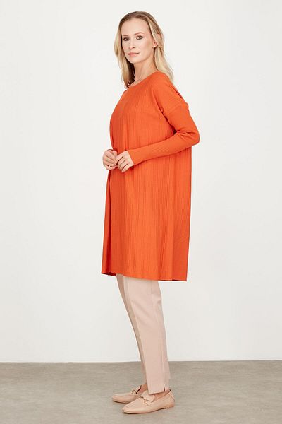 Tığ Triko T Mold Wick Detailed Rayon Tunic Tile