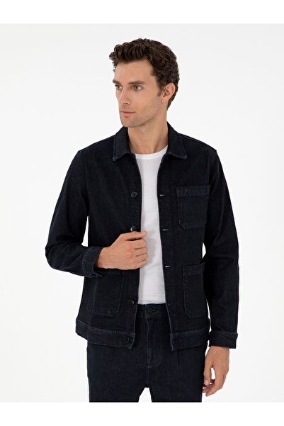 Cacharel Koyu Lacivert Regular Fit Jean Ceket 50290968-VR100