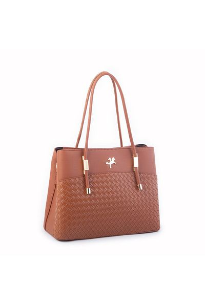 Nas Bag Geantă elegantă de mână și de umăr pentru femei Tan Straw