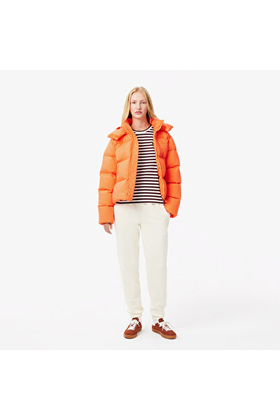 Lacoste Kadın Regular Fit Uzun Kollu Bisiklet Yaka Çizgili Bordo T-Shirt