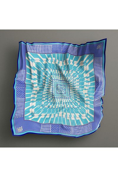Levidor Μεταξωτό μαντήλι Turquoise Twill - Levidor 36