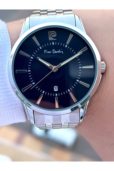 Pierre Cardin Damat Saati Lacivert Katran Çelik Kordon Erkek Kol Saati 30 Mt Su Gecirmez