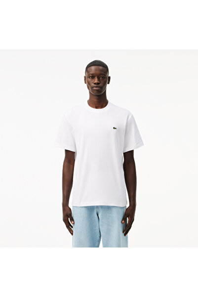 Lacoste Erkek Classic Fit Bisiklet Yaka Beyaz T-Shirt