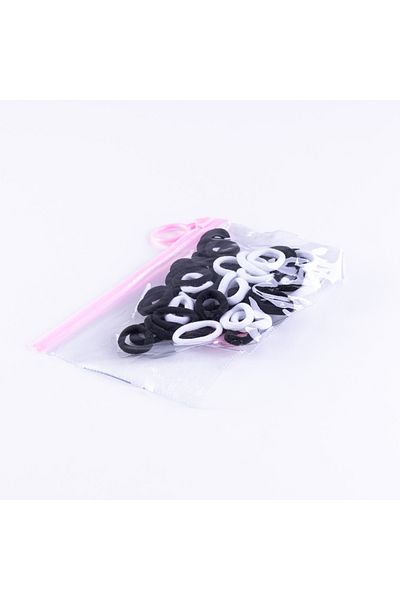 Bimotif 50 Pieces Hair Clip Set with Bag - Black and White