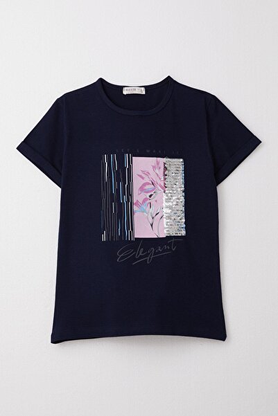 Breeze Дівчача футболка з наклейками у вигляді квітів та написом, 8-14 років,...