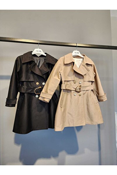 SCSTİL camel kız çocuk tasarım trençkot