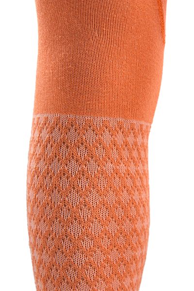 KARDEŞLER ÇORAP Orange Cotton Girls' Diamond Patterned Pantyhose