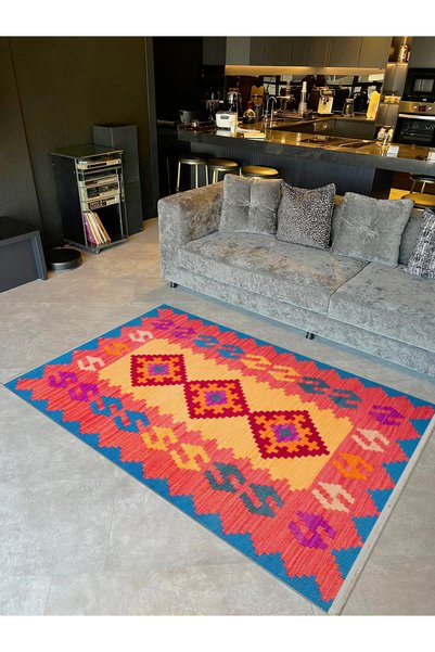 Rugs Modern Halı مجموعة مايا سجادة مزخرفة حديثة منسوجة متعددة الألوان بنمط عر...