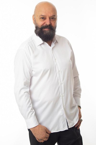 Dicotto Λευκό Extra Large Collar 4 Drop Relaxed Cut Micro υφασμάτινο ανδρικό πουκάμισο κανονικής εφαρμογής με μανικετόκουμπα - 189-1-