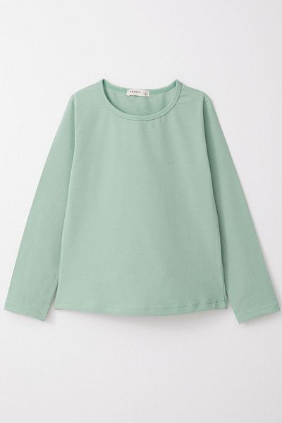 Breeze Tricou cu mânecă lungă pentru fetiță verde mentă - 8-12 ani