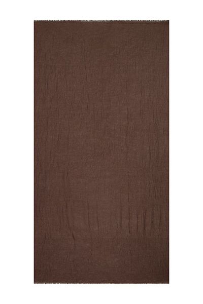 Merve DAĞLI Parma Bamboo Crash Bitter Brown Shawl
