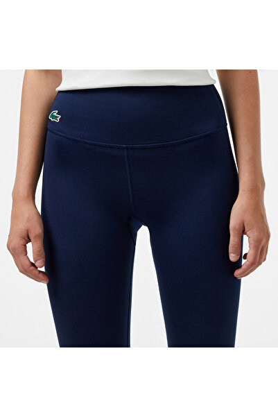 Lacoste Kadın Slim Fit Baskılı Lacivert Tayt