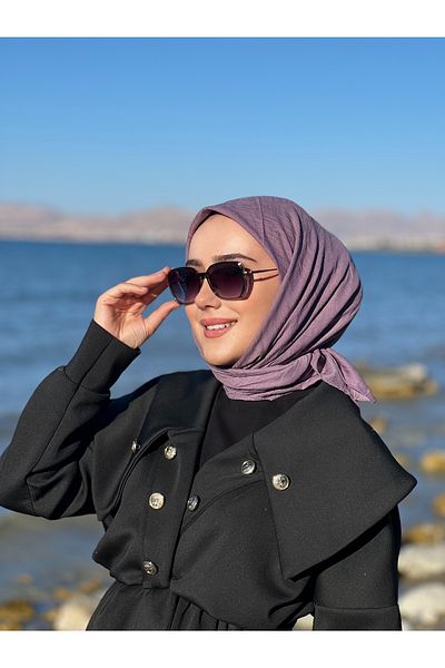 QASSA SHAL Bamboo Crach Lila Scarf