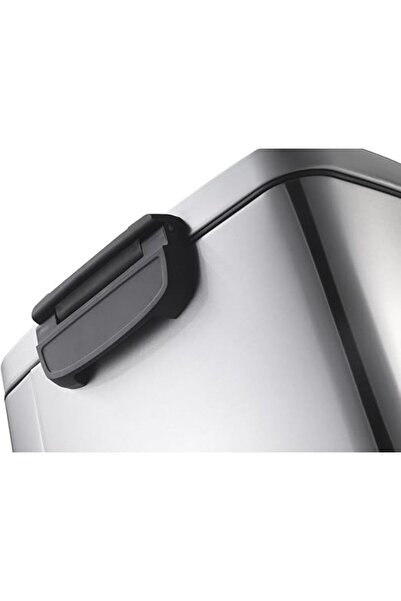 EKO Della Stainless Steel Rectangular Step Waste Bin with Soft Close Lid, 6-Liter