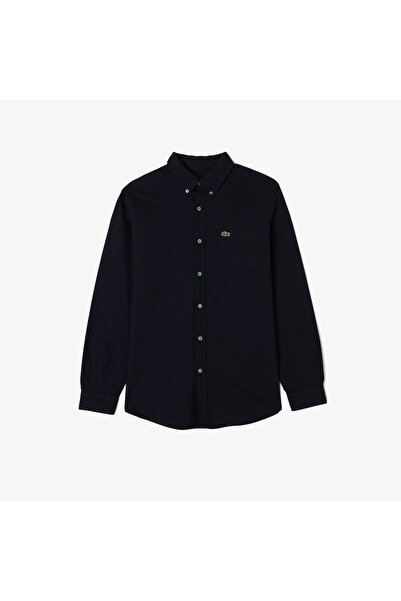 Lacoste Regular Fit Düğmeli Yaka Erkek Lacivert Gömlek