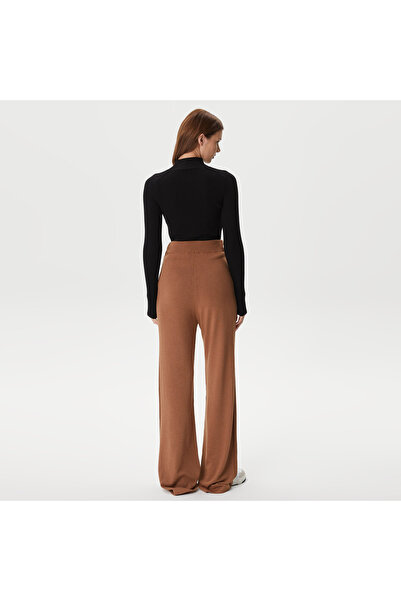 Lacoste Kadın Straight Fit Kahverengi Pantolon
