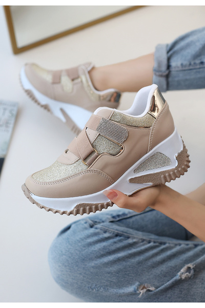 LEYDİ SHOES Stone Detailed Fingered Sports Shoes