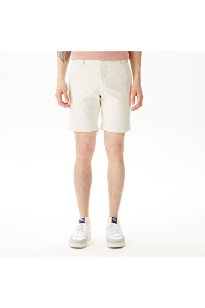 Lacoste Erkek Slim Fit Krem Bermuda