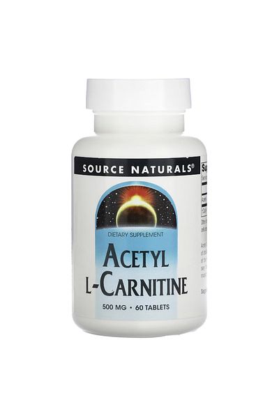 source naturals Acetyl-L-Carnitine, 60 Tablets, 500 mg