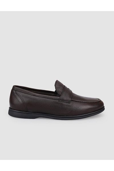 Cabani 100% Genuine Leather Brown Men's Casual Shoes