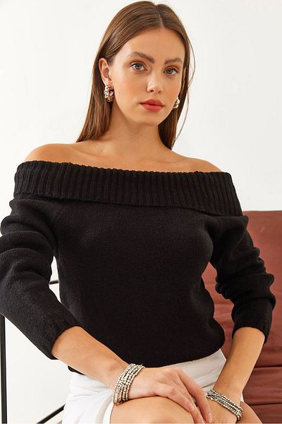 Bianco Lucci Pulover de damă cu guler Madonna 85001020