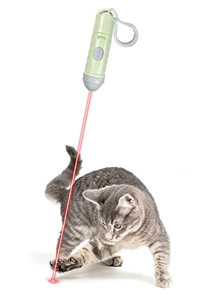 Toyaş Kedi Oyuncağı Lazer Açık Yeşil Renk Kendinden Pilli Anahtarlık Lazer