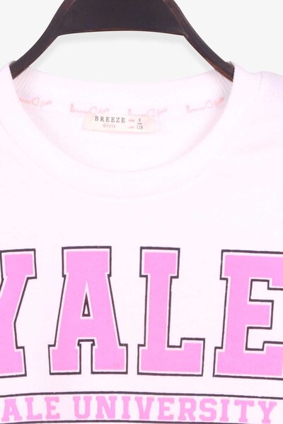 Breeze 8-14 років, дівчатка, світло-бежевий світшот - з принтом