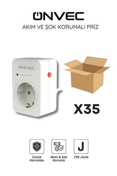 ONVEC 720 Joule Basic Socket - Current and Shock Protection, 35 Pieces