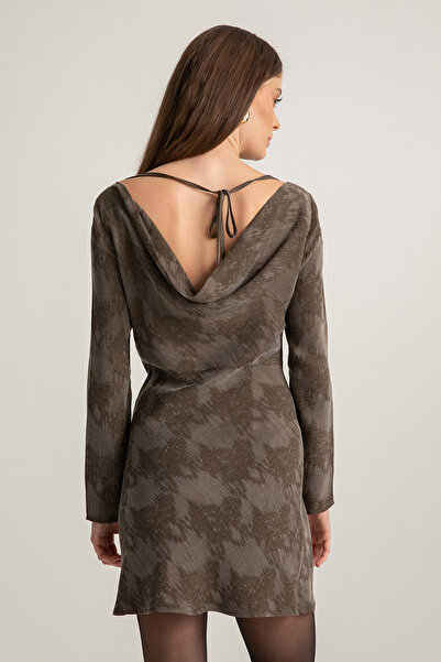 boneqa barcelona Sırt Detaylı Mini Elbise