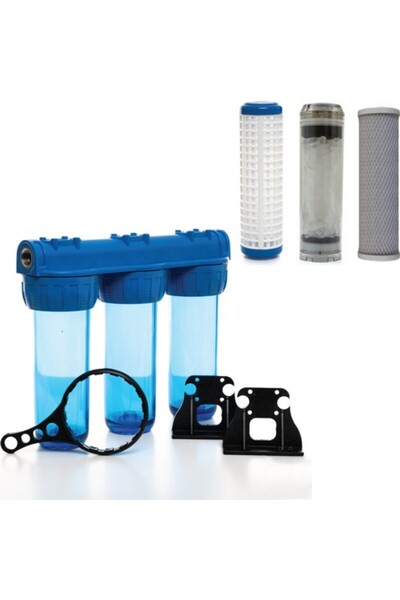 SULOOK Üçlü Su Filtresi Daire Ve Bina Girişi İçin Üçlü Set Arıtma Sistemi